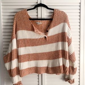 Yellow/White striped sweater from American Eagle
